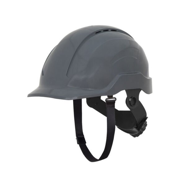 Safety Helmet with Ventilation Holes and Textile Cradle