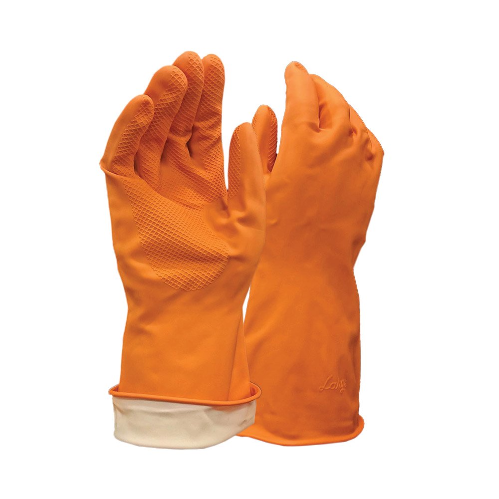 Frontier Natural Latex Orange Gloves